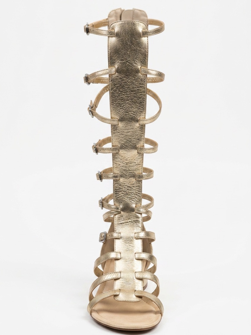 Tall Gold Gladiator Sandals